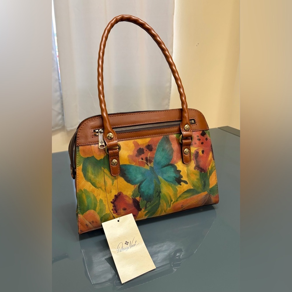 Patricia Nash Calvi Watercolor Butterfly Satchel